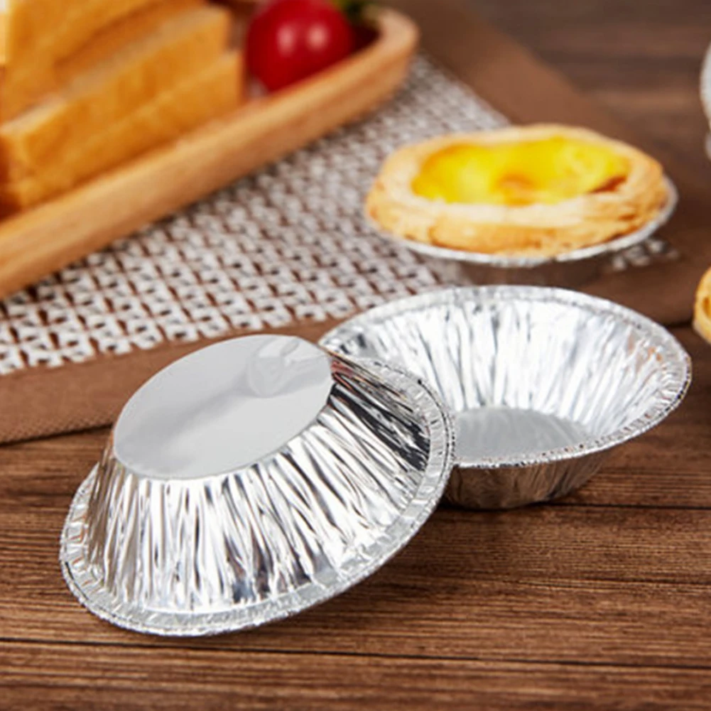 250 шт одноразовая алюминиевая фольга кухонная Форма для яиц пирога бумажные