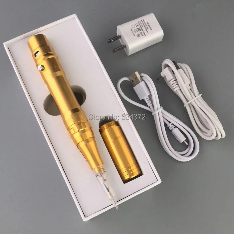 

Professional Wireless Permanent Makeup Eyebrow 4 Color Tattoo Machine Pen With Cartridge