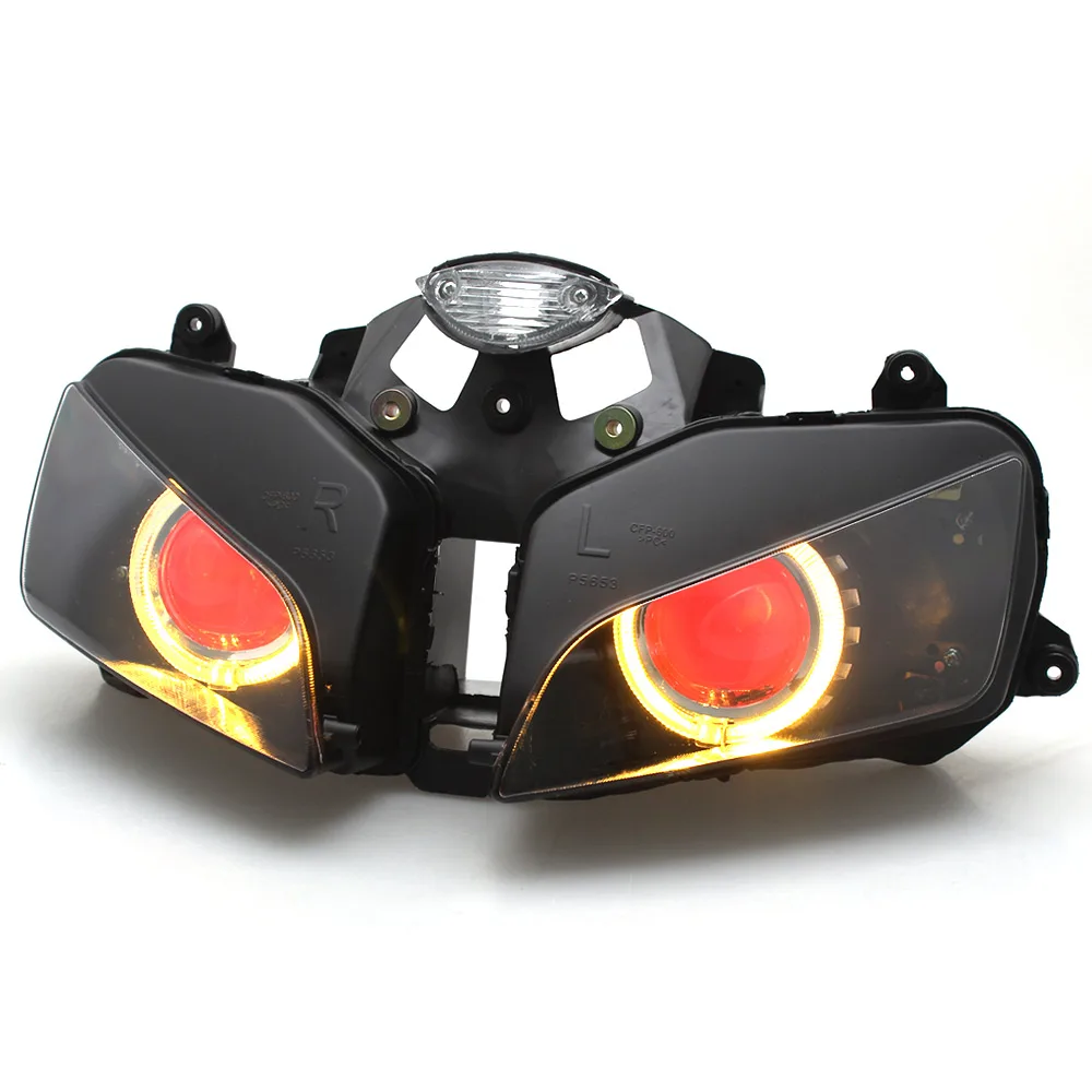 

Angel Eye Demon Eye налобный фонарь на заказ HID Bi-Xenon проектор фара в сборе для Honda CBR1000RR 2003-2006