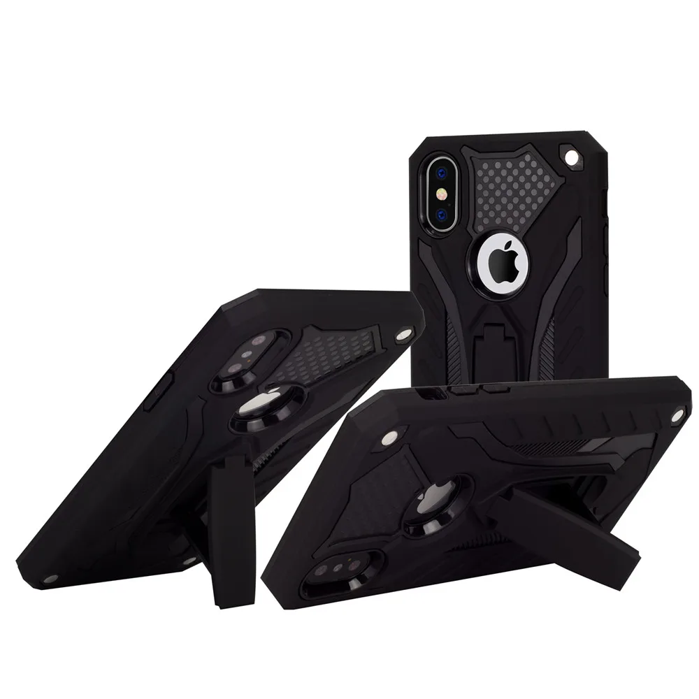 Для iPhone X XR XS XSMAX жесткий чехол для телефона с подставкой 6s Knight Armor 6 7PLUS 8 Coque Funda |