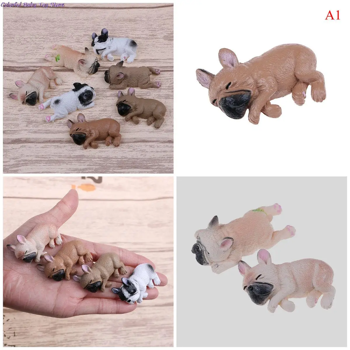 

Animals Dolls Kids GiftsToys Action Figures PVC Model Toy Landscape French Bulldog Sleepy Corgis Dog Decor