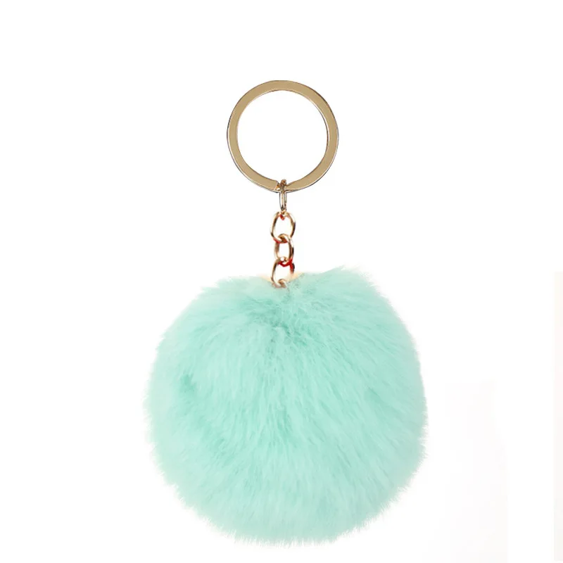 

Fluffy Fur Pom Keychain Soft Faux Hairball Car Keyring Holder Women Bag Pendant Jewelry DIY Accessories
