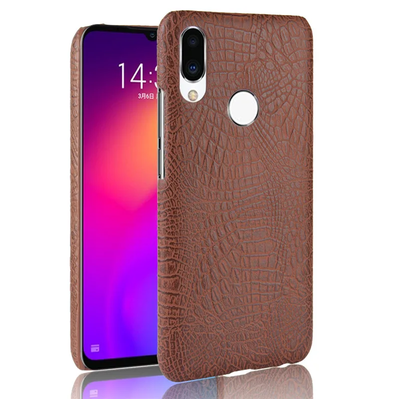 For Meizu Note 9 case Hard Thin Luxury PU Leather crocodile Shockproof phone note9 M1923 Back Cover |