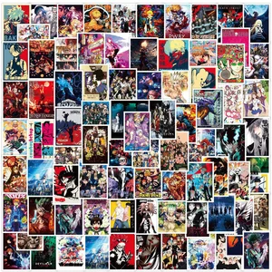 103050100pcs anime stickers mix demon slayer attack on titan sticker poster phone bike laptop car kid cartoon sticker decals free global shipping