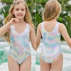 Новый купальник с милым рисунком коровы, женский купальник с глубоким круглым вырезом, монокини для подростков с открытой спиной, цельный костюм, пляжная одежда