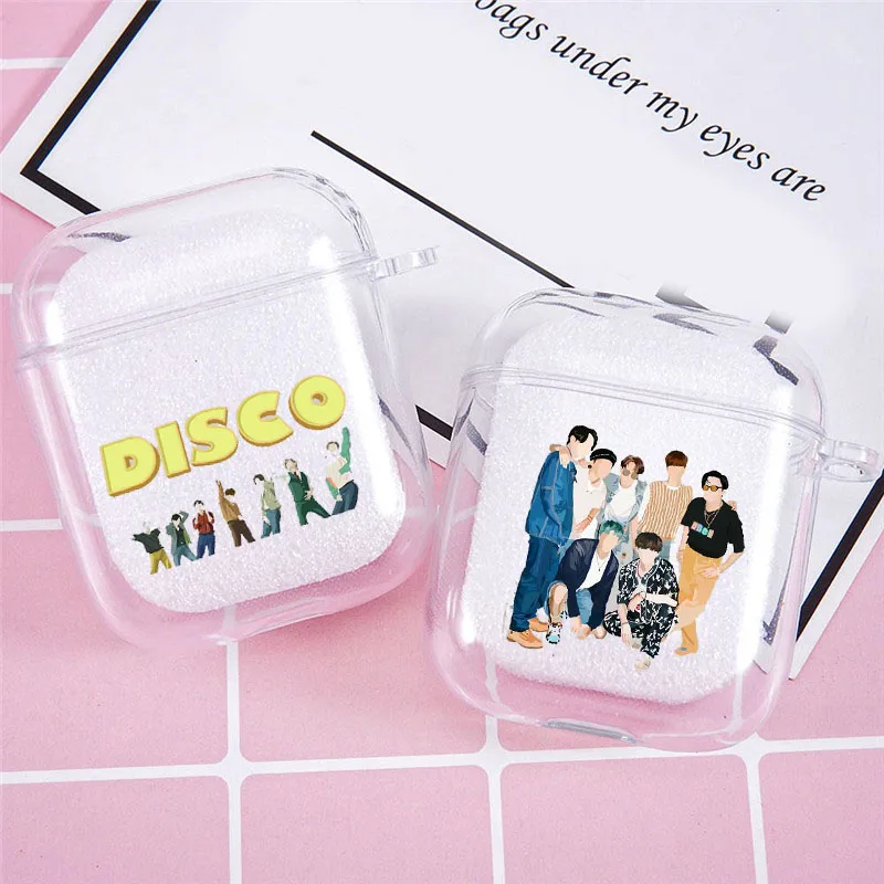 

Cute Kpop Korean DYNAMITE Clear Headphone Case For Apple Airpods 1/2 Shockproof Silicone Protection Earphone Cover Accessories