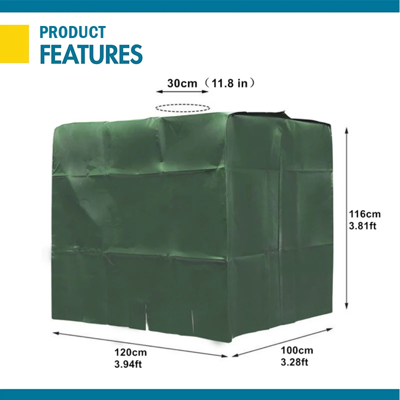 Уличный водонепроницаемый чехол IBC для сада от дождя и воды 1000 л контейнер тонна