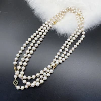 natural pearl womens spring 2021 new retro multi layer fashion sweater chain various belting length 120cm