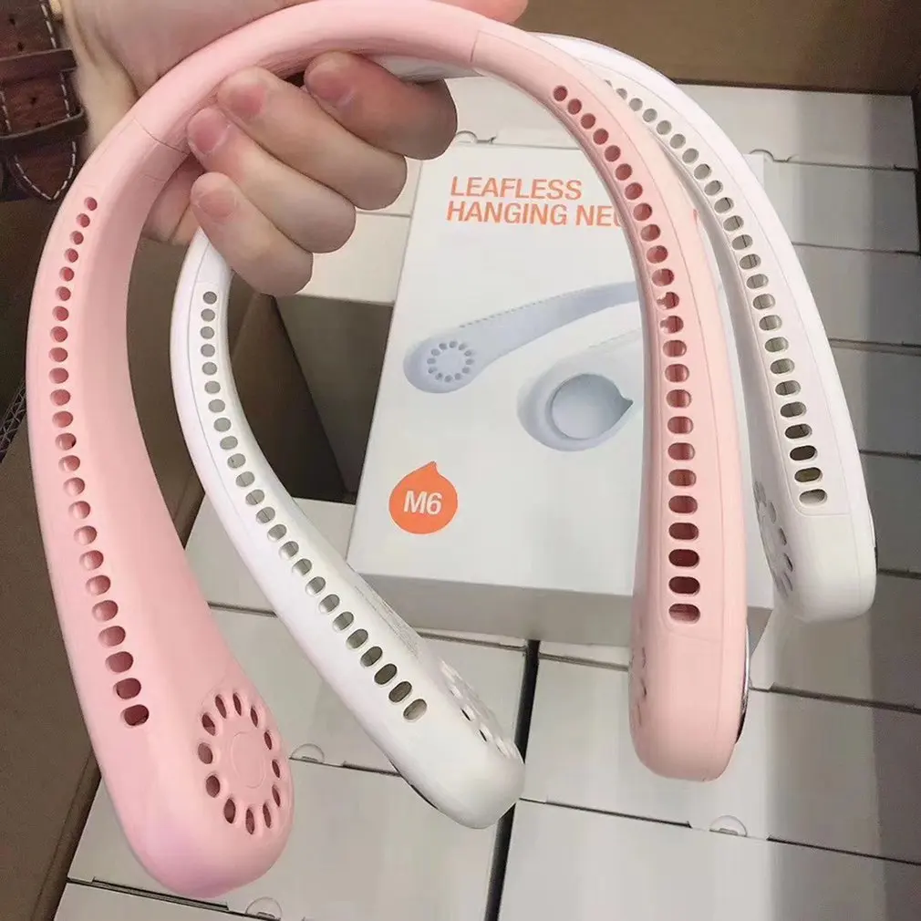 

Portable Small Neck Fan Without Blade With Adjustable Angle Horizontal Fiber Design Home Outdoor Supplies
