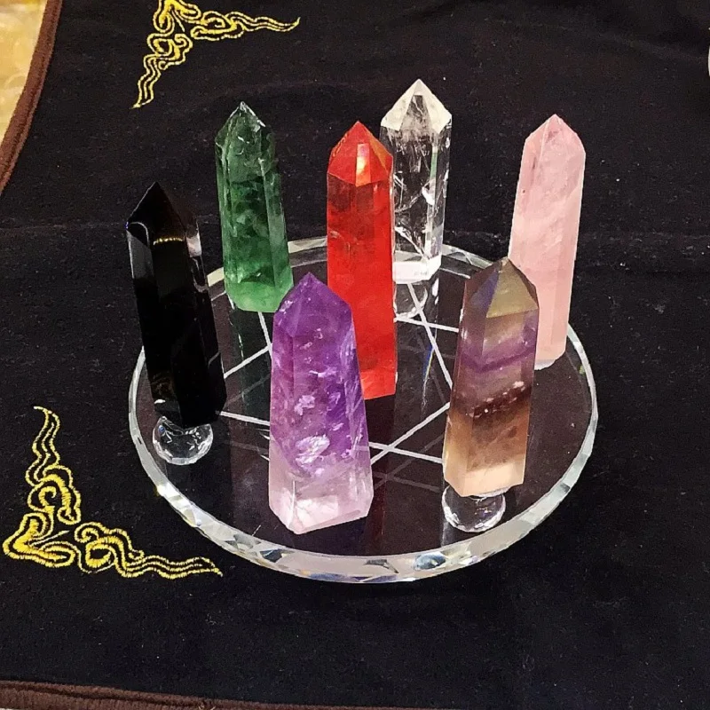 7 Чакра заживляющие кристаллы палочки кварц точка энергия рейки галтованные