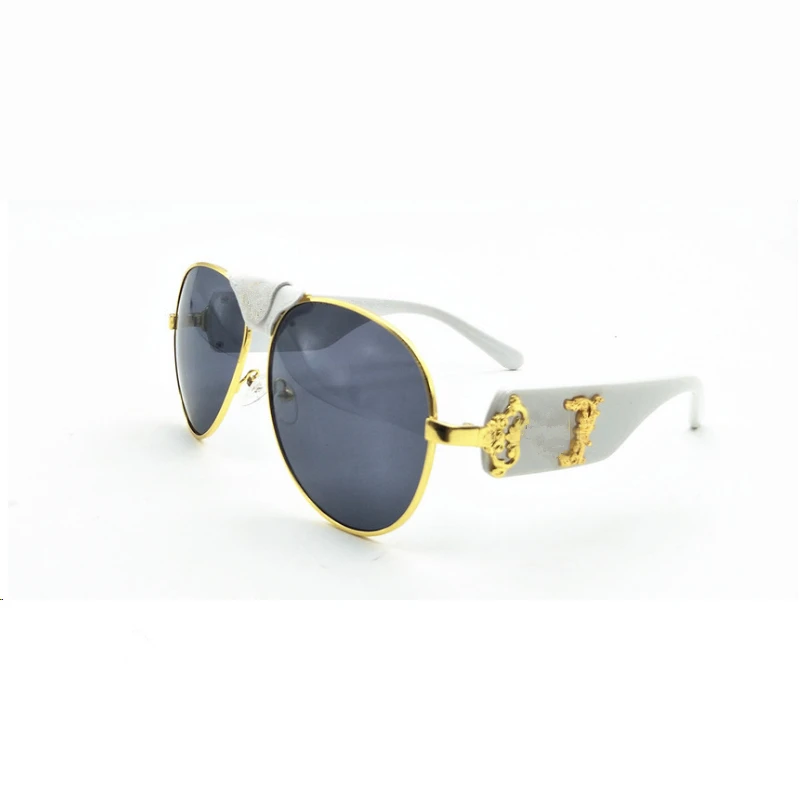 Gray lens White leg Новые солнцезащитные очки для женщин, фирменный дизайн, солнцезащитные очки, модные, высокое качество, Ретро стиль, солнцезащитные очки для мужчин, стиль пилота, уличная уф400 ОЕМ - Цвет линз: Gray lens White leg
