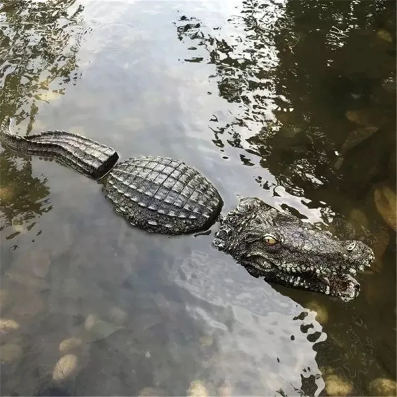 

Simulation Crocodile Water Decor for Outdoor 3-section Floating Fake Alligator Pool Sculpture Resin Animal Pond Ornament HANW88