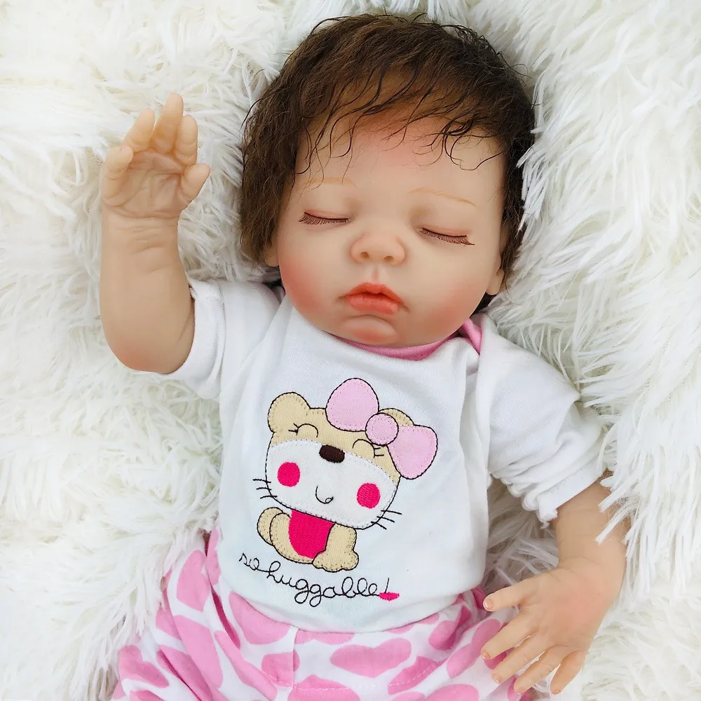 18 дюймов 46 см Reborn baby doll реалистичные Новорожденные куклы Реалистичные полные