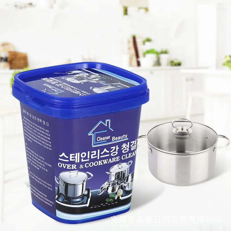 

Multifunctional Stainless Steel Cleaning Paste Pot with Pot Bottom Polishing, Rust Removing, Detergent and Decontamination Paste