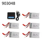 Аккумулятор 3,7 в, 1000 мА  ч, 20c, литий-полимерный аккумулятор + зарядное устройство для квадрокоптера X600 RC, запасные части, аккумулятор 903048 Дрон с перезаряжаемым аккумулятором, 1 шт.-5 шт.