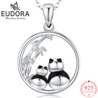 Ожерелье женское из серебра 100% пробы, с подвеской панды