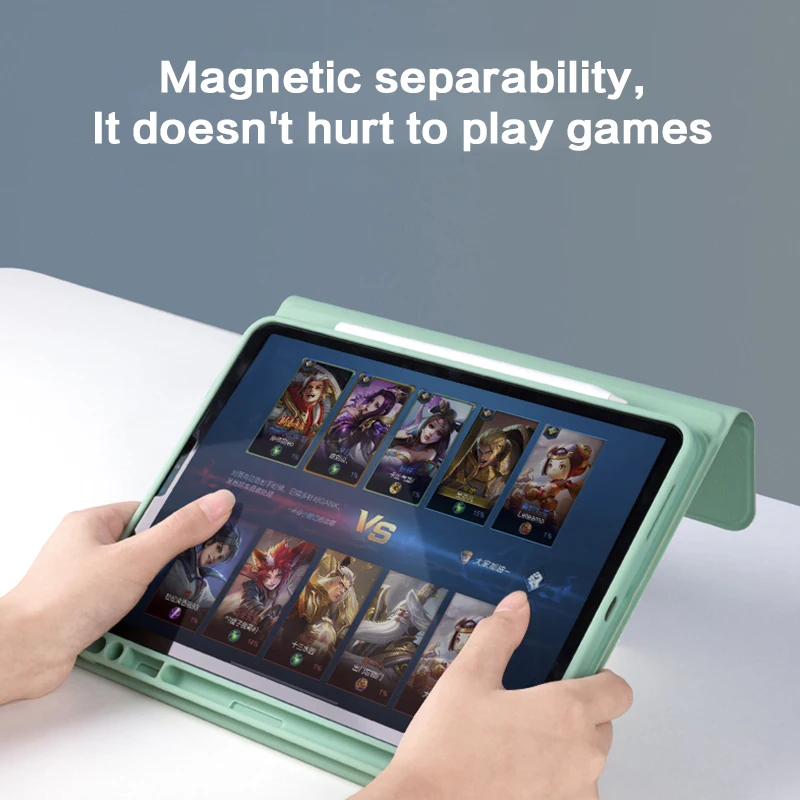 

2020 Multifunctional Aluminum Alloy Bluetooth Keyboard Protective Cover Detachable PU Leather Cover For Ipad Tablet Protector