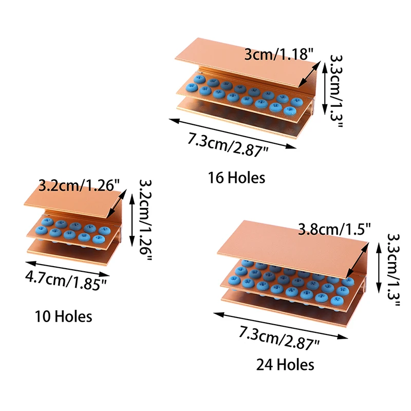 

2021 New 10/16/24 Holes Dental Burs Holder Block Silicone Cover Autoclavable Disinfection Oral Clean Tool