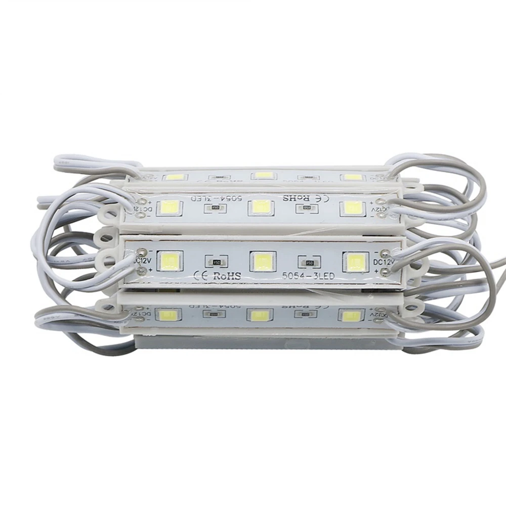 

SZYOUMY 1500 шт. яркий SMD 5054 светодиодный модуль светодиодный рекламный световой модуль для знака DC12V 3LED водонепроницаемый 75 (Д) * 12 (Ш) * 6 (в