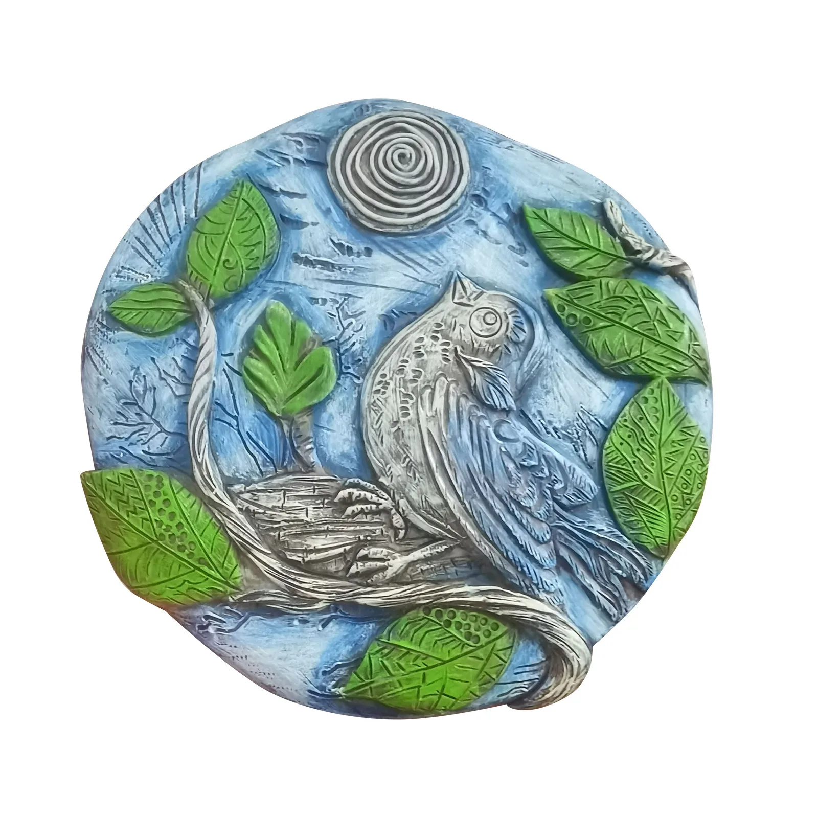 Садовая скульптура синие птицы натуральная литые камни садовые художественные