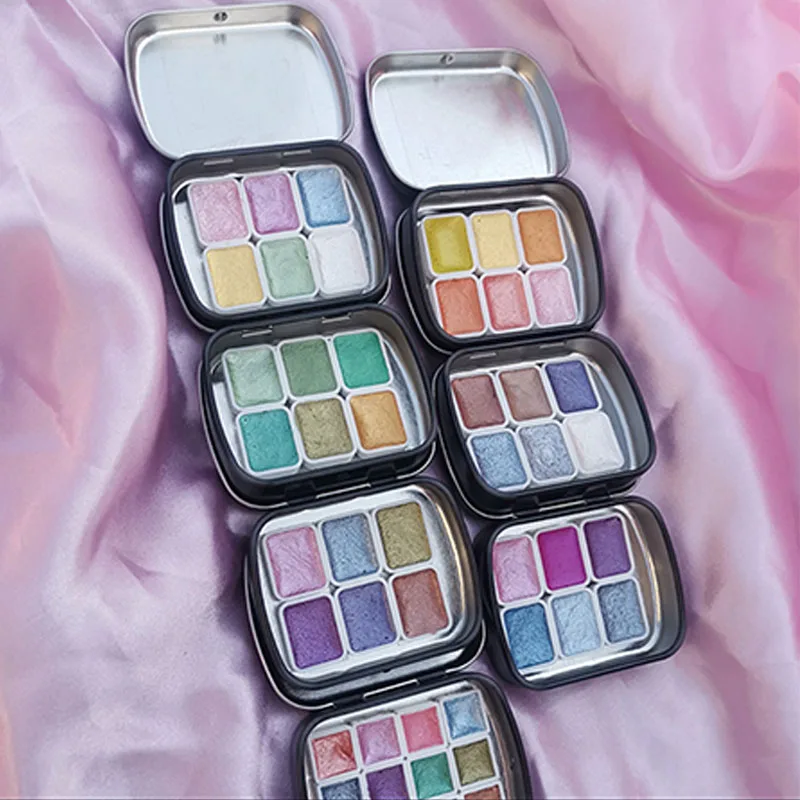 24 цвета 0 5 мл перламутровый акварельный пигмент пластиковый чехол | Канцтовары