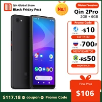 global version qin 2 pro full screen phone 4g network with wifi 5 05 inch 2100mah andriod 9 0 sc9863a octa core feature qin 2pro