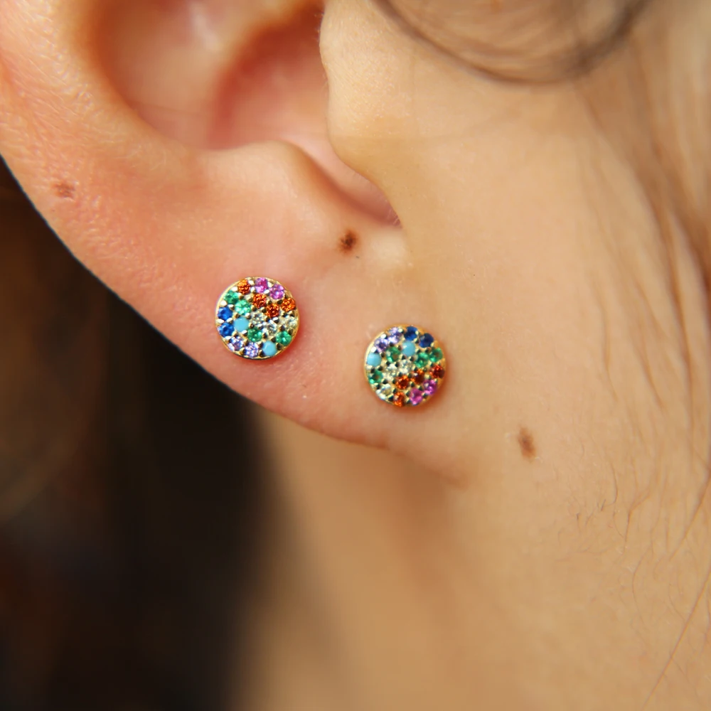 Реальные 925 пробы серебро лакомство с нежными круглыми подвесками маленькие