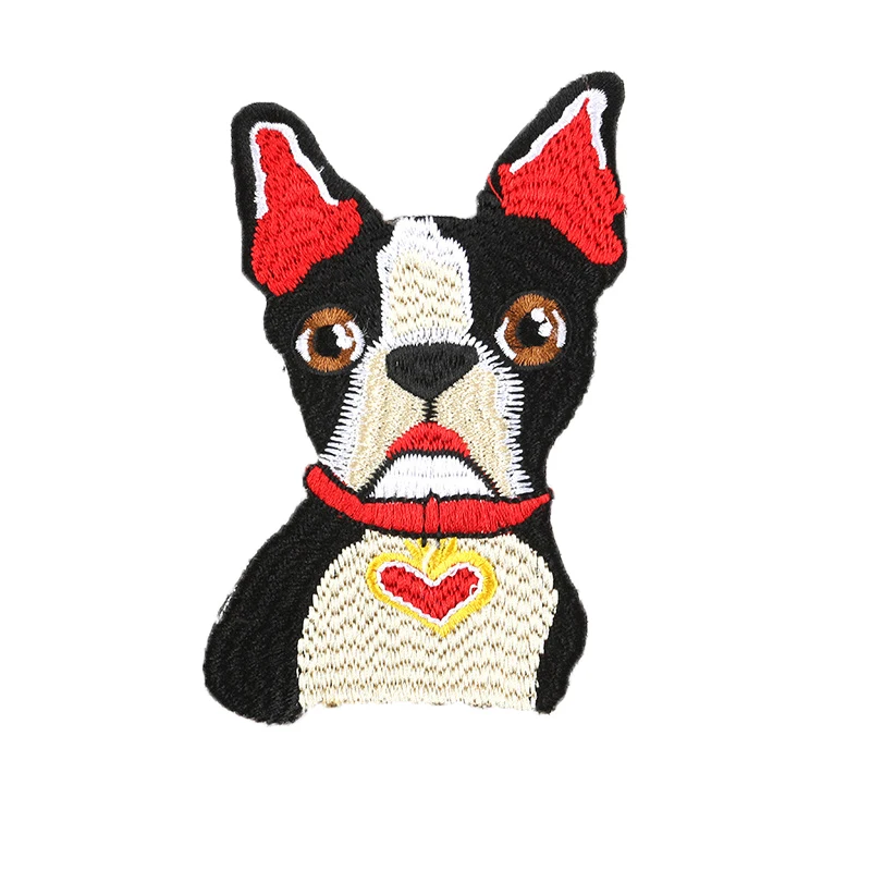 Французская Милая наклейка bассет для домашних питомцев вышитая с большим