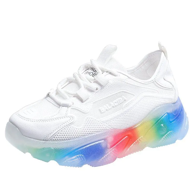 Женские кроссовки на массивной платформе 2020 модная обувь со шнуровкой для