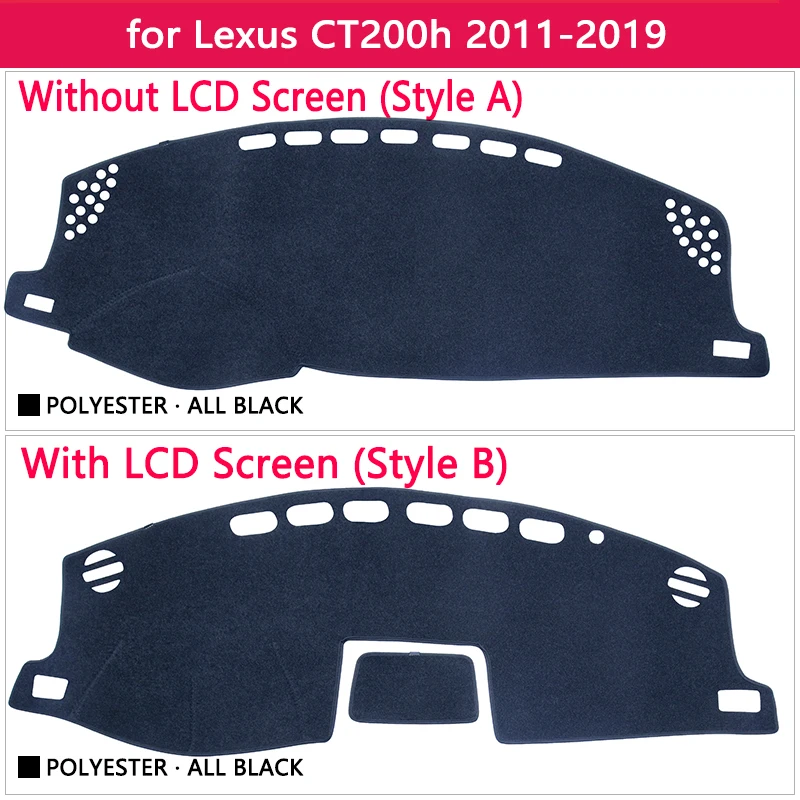 Для Lexus CT200h 2011 ~ 2019 CT 200 200h F спортивный Противоскользящий коврик на приборную
