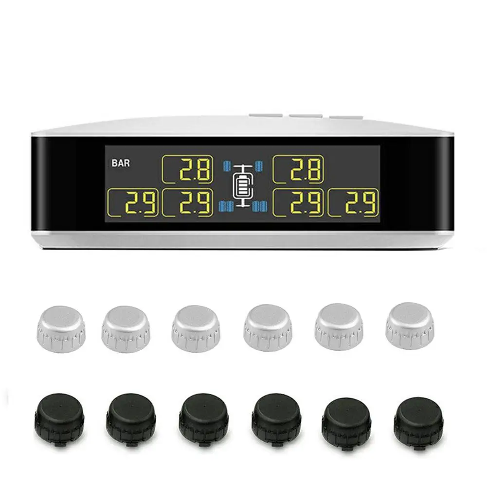 CAREUD TPMS U8T беспроводная система контроля давления в шинах для автомобиля пикап грузовик в режиме реального времени сигнализация давление и температура ЖК-дисплей