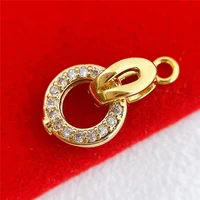 supplies for jewelry wholesale copper micro pave zircon fold over clasps for bracelets necklaces parts diy strand jewelry