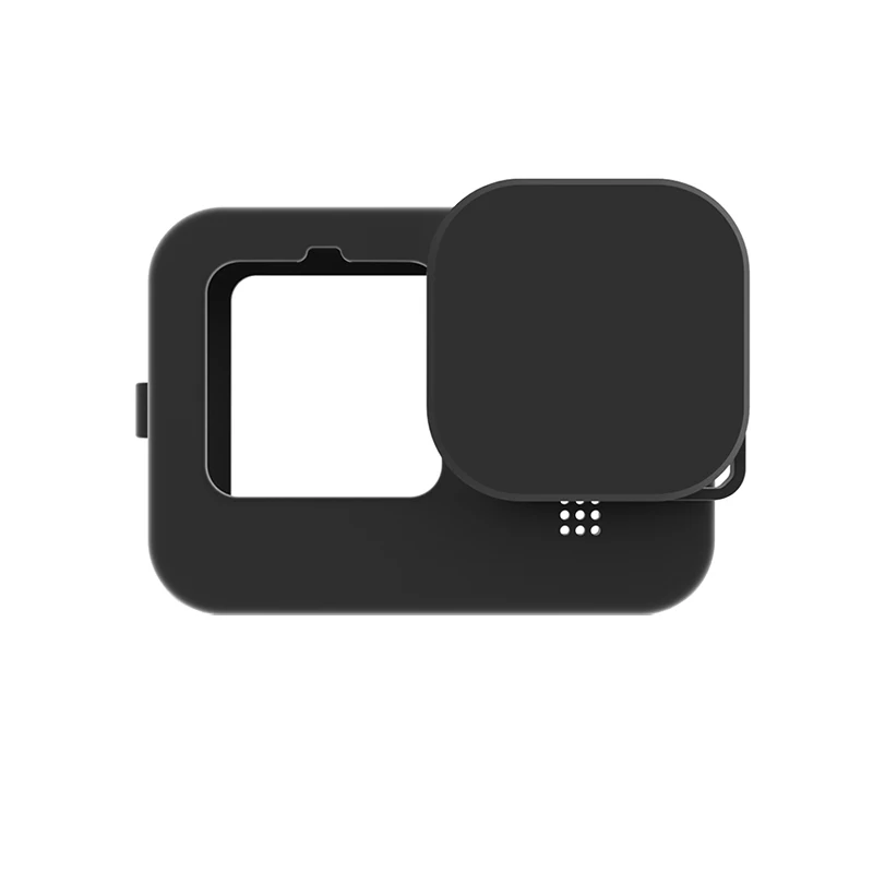 Силиконовый чехол для GoPro Hero 9 черное закаленное стекло защита экрана защитная