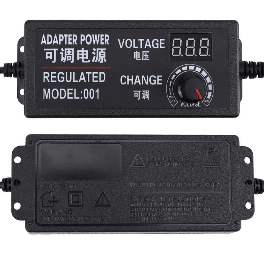 Регулируемый универсальный адаптер с дисплеем 3 24 В переменного/постоянного тока