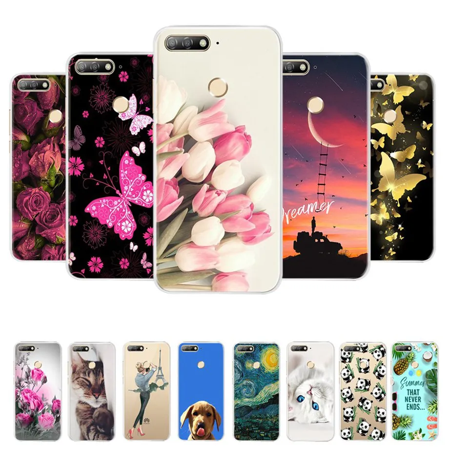 Чехол для Huawei Honor 7C, 5,7 дюйма, силиконовый милый чехол для Honor 7 C 7C Pro AUM-L41, LND-L29 дюйма