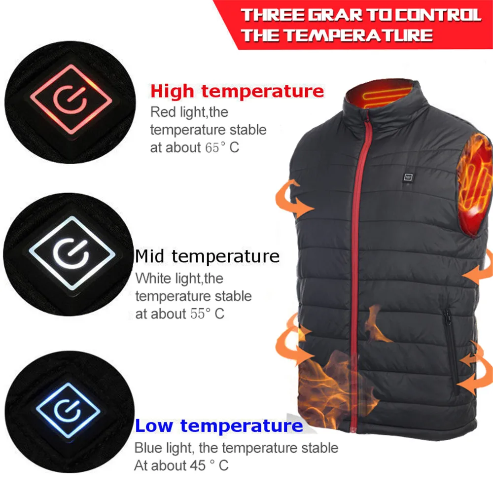 Winter Charging Heating Vest Water Washing Thermal Warm Woman Man For Camping Hiking Skiing Outing Heated | Спорт и развлечения