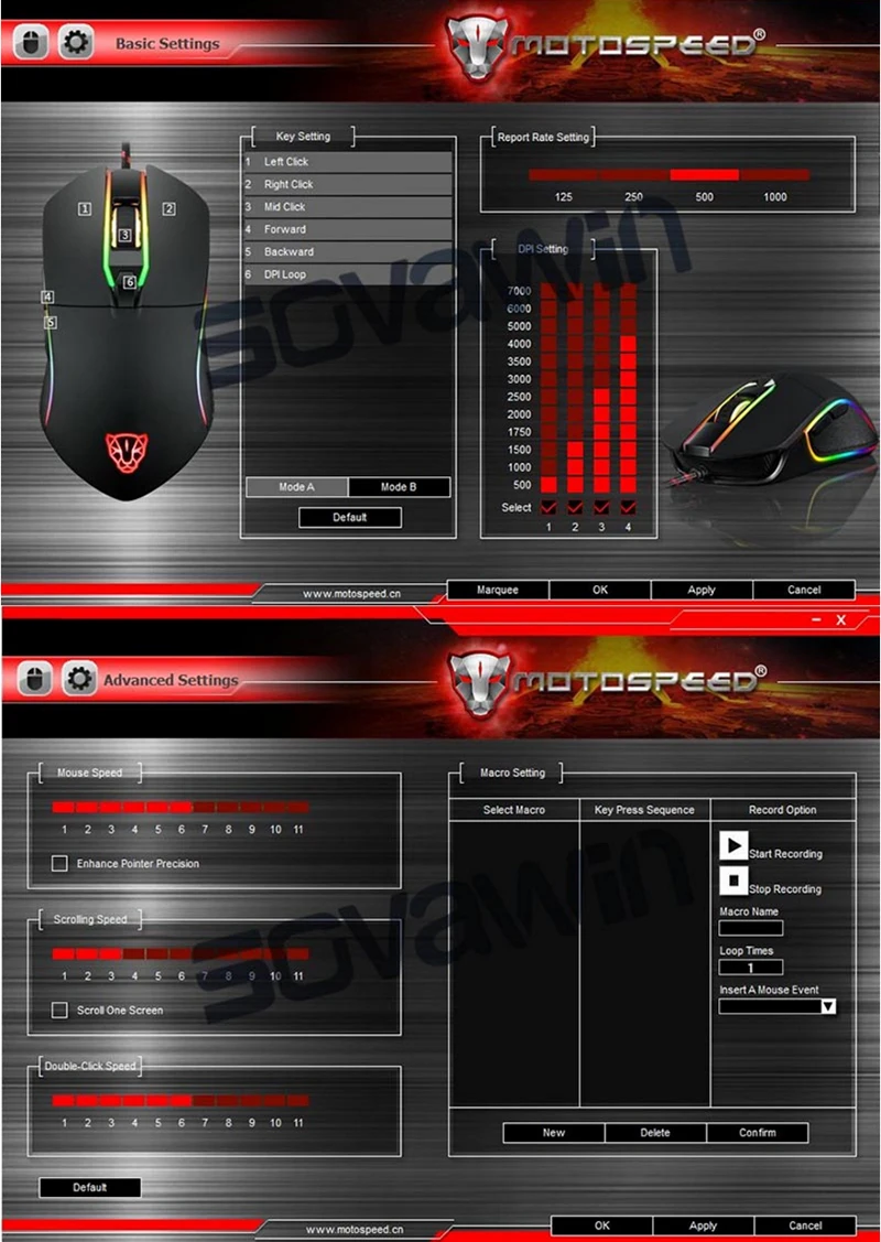 Motospeed игровая Проводная компьютерная геймерская мышь, комбинации клавиш, мини механическая клавиатура с подсветкой, 27 клавиш, 3500 dpi, 6 кнопок, игровая мышь Mause