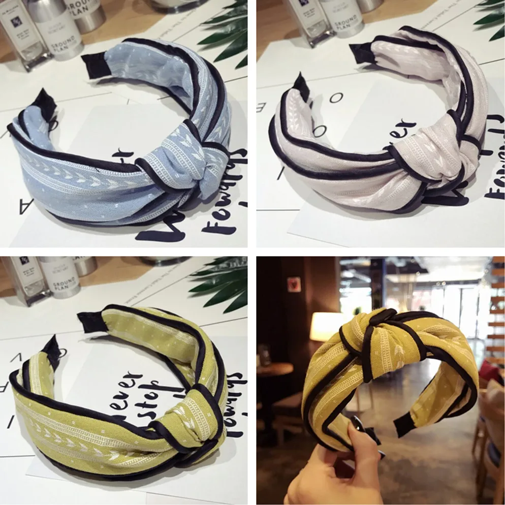 Модная женская повязка на голову Женский Ретро галстук-бабочка для девушек