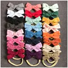 Повязка на голову или заколки для волос из хлопка и льна, 24 шт.лот, 3 дюйма