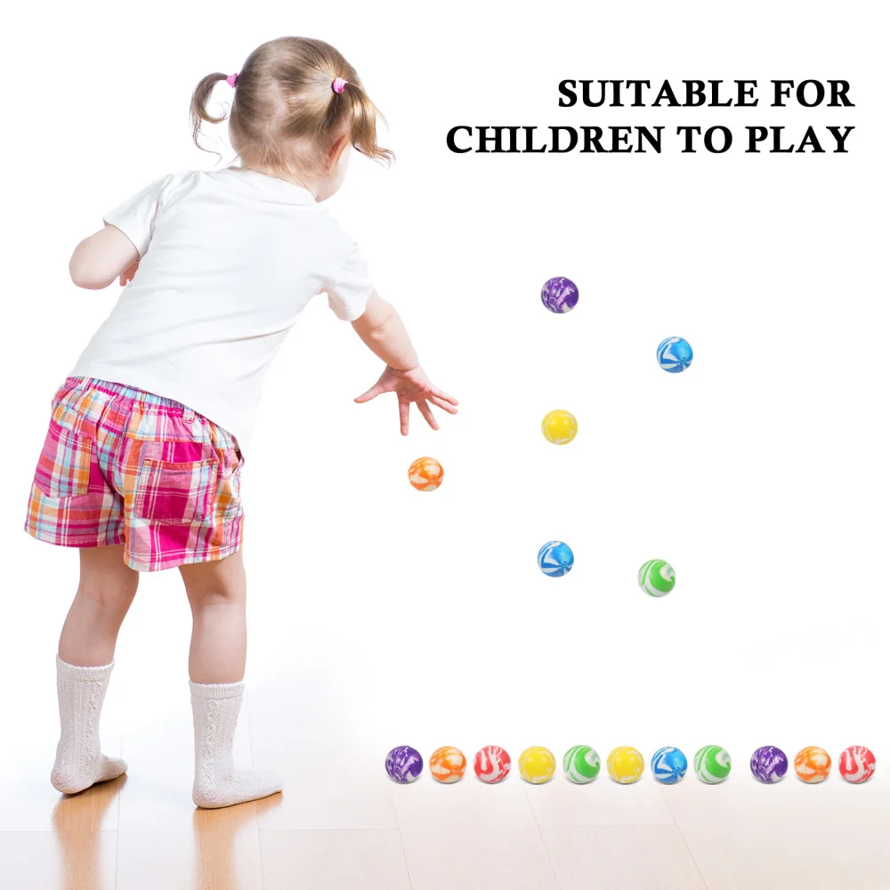 

50Pcs Rubber Bouncy Balls Colorful Bounce Balls Jumping Balls for Kids