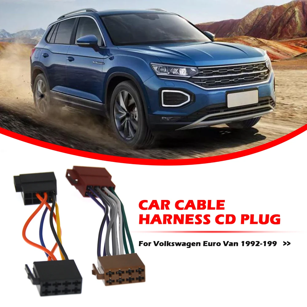 

Male to Female ISO Stereo Radio Wiring Harness Adapter Cable for VW Beetle GTI Enduring Car Durable Parts Components
