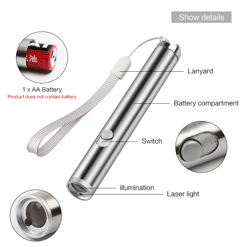 Фонарик BRELONG два в одном светодиодный инфракрасный лазерный указатель мини