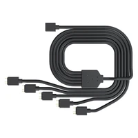 cooler master 1 to 5 3pin 5v rgb fan adapter cable computer case fan connector cable compatible argb extension for msi asus