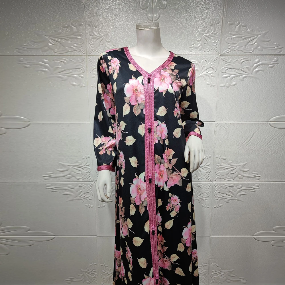 

Ramadan Eid Mubarak Abaya Dubai Turkey Muslim Dress Islam Abayas Dress muslim Women Robe Musulmane Longue Femme Kaftan Caftan