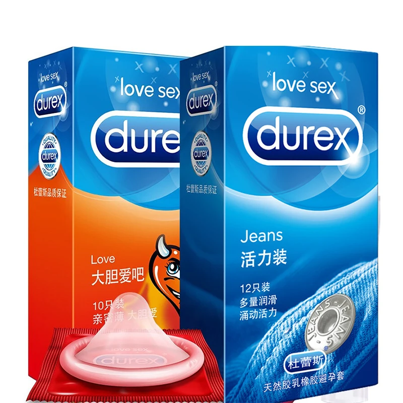 Genuine Durex Condoms for Men Ultra Thin Penis Cock Sleeve Natural Latex Lubricated Condom Adults Intimate Sex Toys Products
