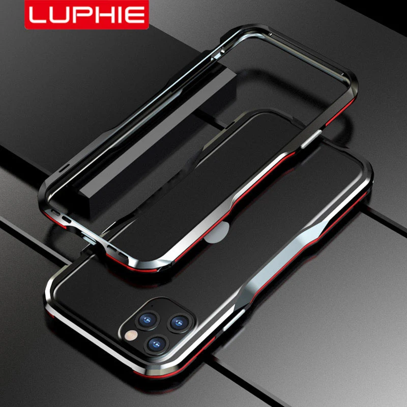 

Металлический бампер Luphie для iPhone 12 Pro Max 11 Case SE, защитный чехол с алюминиевой рамкой для iPhone X Xs MAX Xr 7 8 Plus, бампер