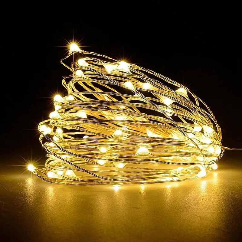 

5M 10M USB powered holiday string light LED Copper Wire Fairy Xmas Wedding Festival String Lights Waterproof decoration light