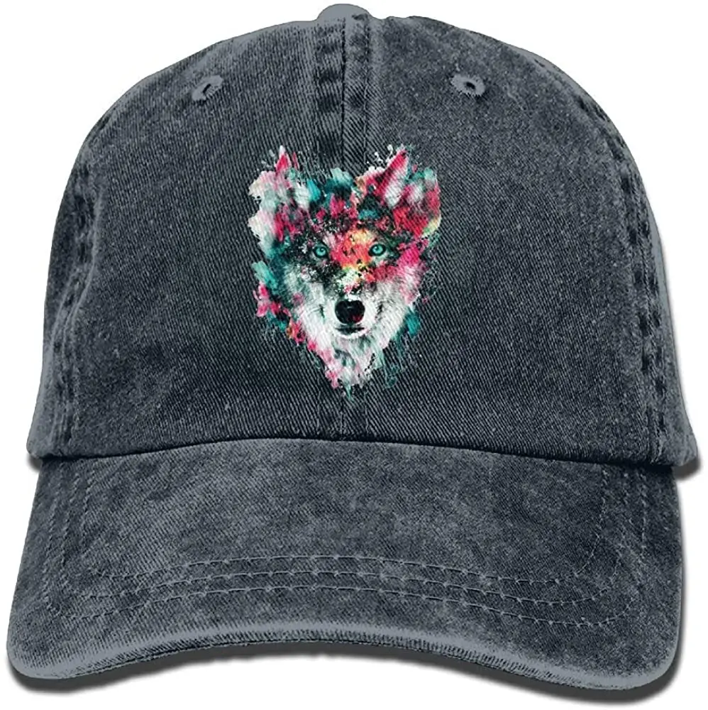 

Moniery Watercolor Wolf Cowboys Baseball Caps for Unisex Trucker Style Hat Navy