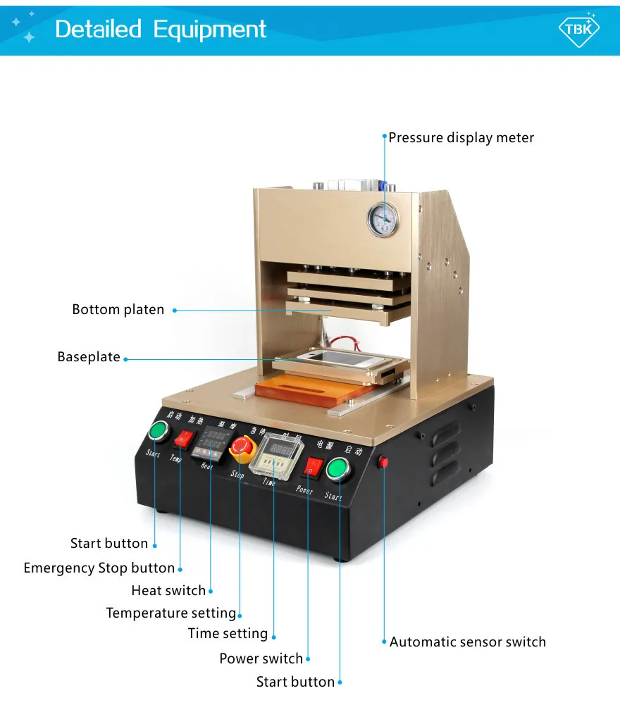 

LY 918 built-in air compressor auto mobile frame hot bar machine