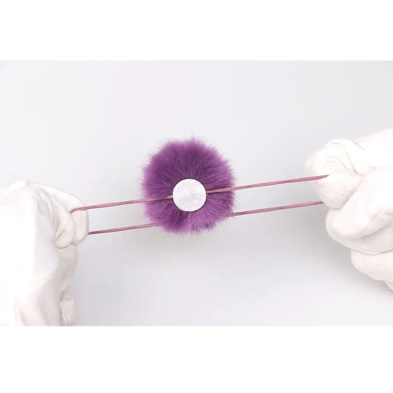 Зимние меховые шарики эластичные волосы веревки бархат бант галстуки милый